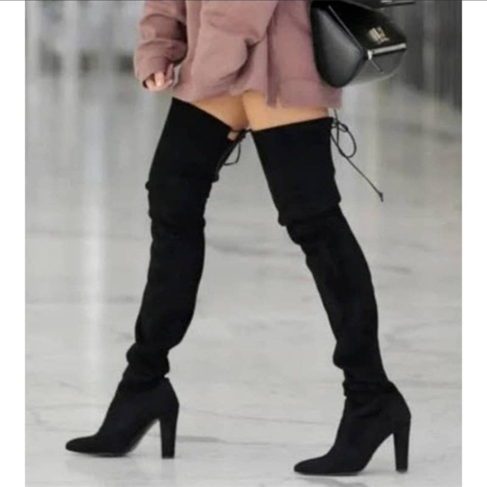 Sam Edelman Kent Drawstring Over-the-Knee Boots Black Size 8.5